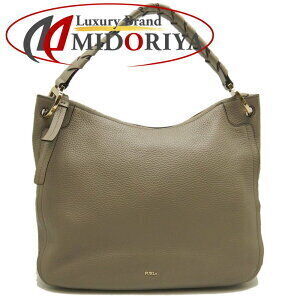 Furla Rialto Hobo Shoulder Bag Leather Greige